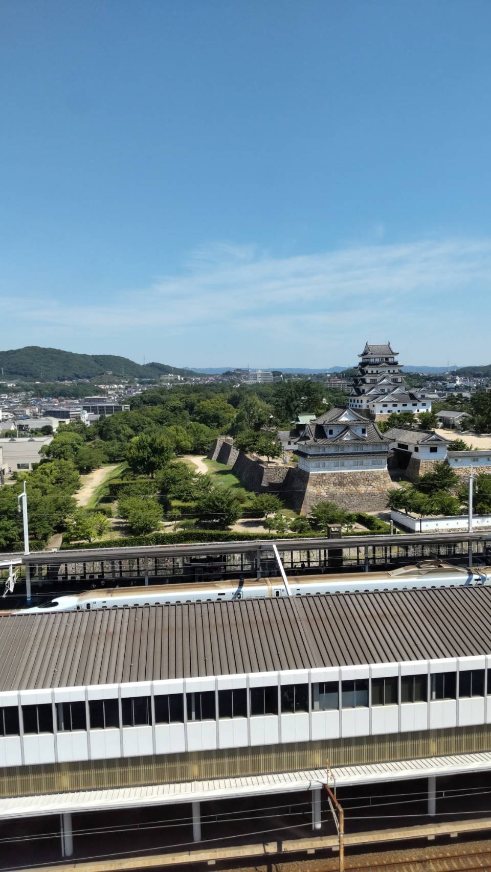 福山城と新幹線