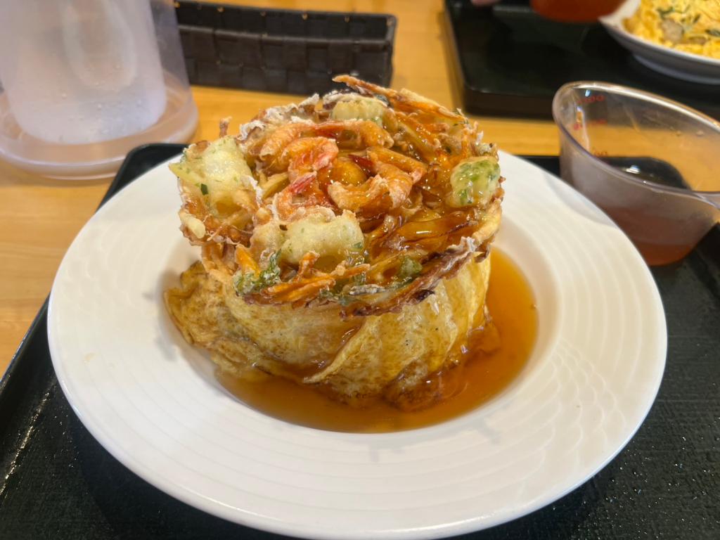 天津飯でお腹いっぱい