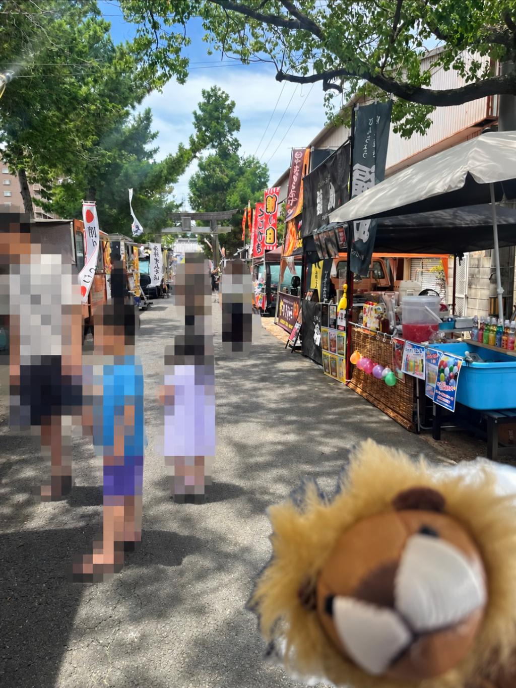 お店近くで夏祭り